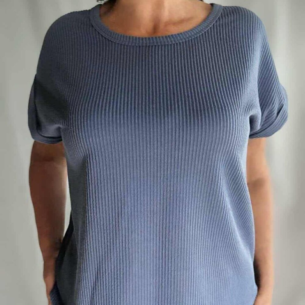 24/7 by Maurices Soft Knit, Ribbed/Woven Size XL Women's Top
